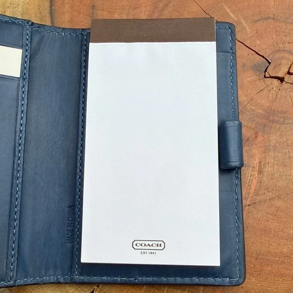 Coach Navy Blue Y2K Pocket Notepad and Cover. New - Picture 4 of 5